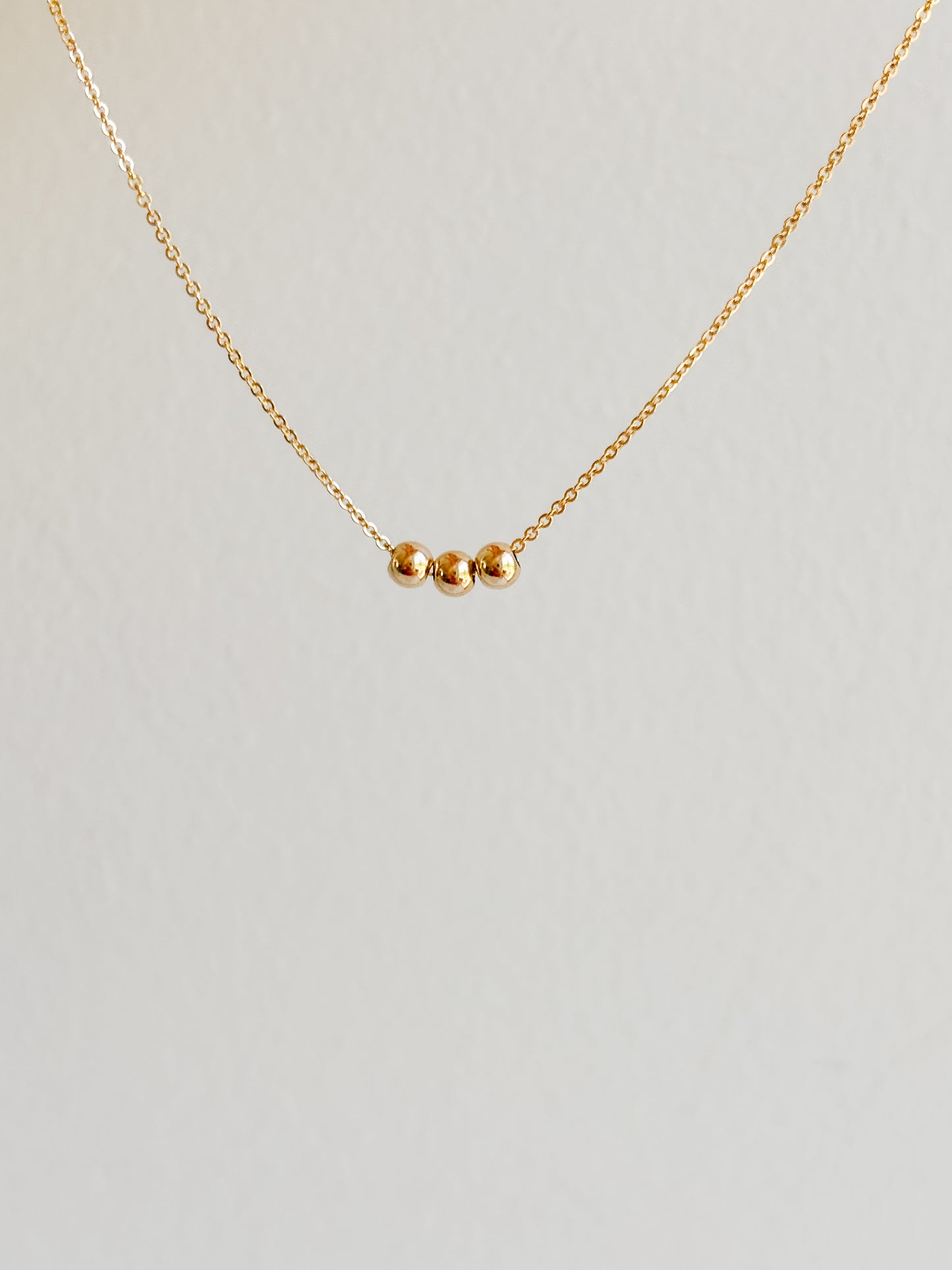 Triple Ball Beaded Necklace
