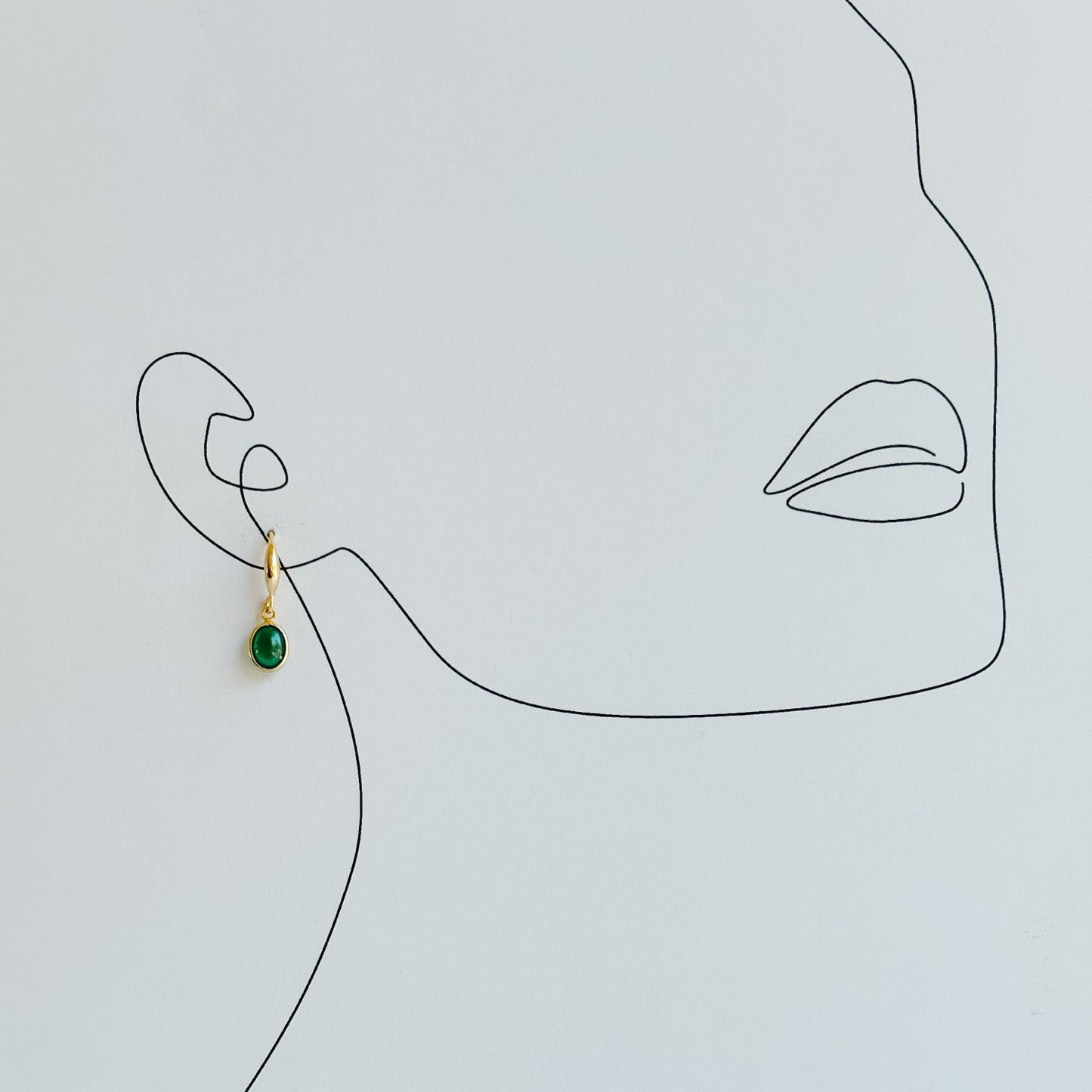 Midori Green Onyx Drop Earrings