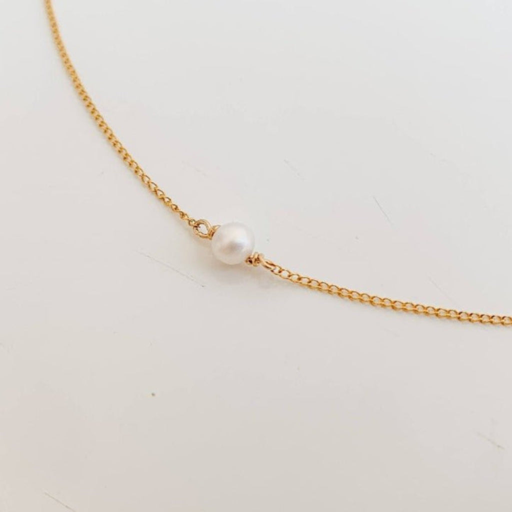 Ava Pearl Station Necklace - Adorned by Ruth