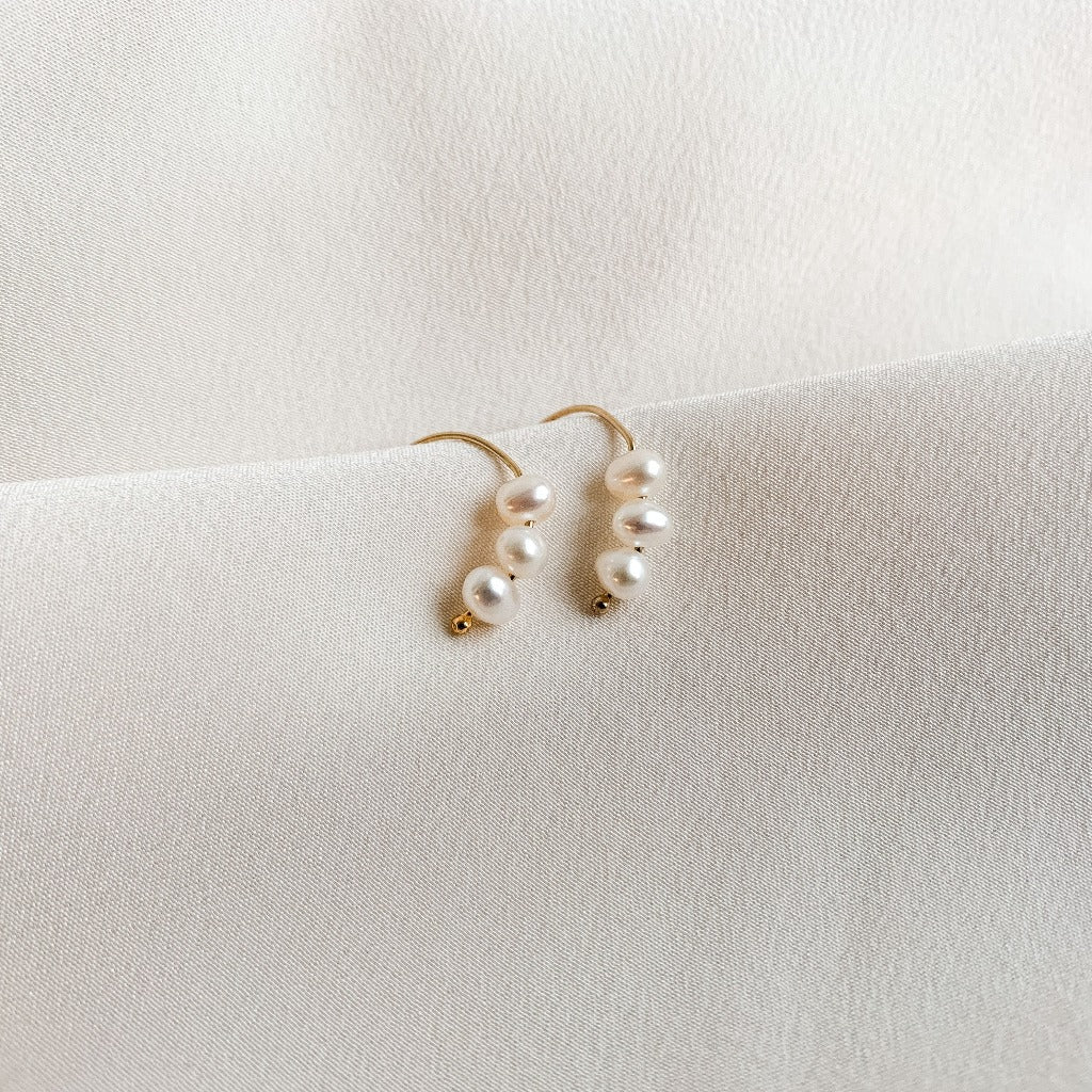 Baby Pearls Hook Earrings - Adorned by Ruth