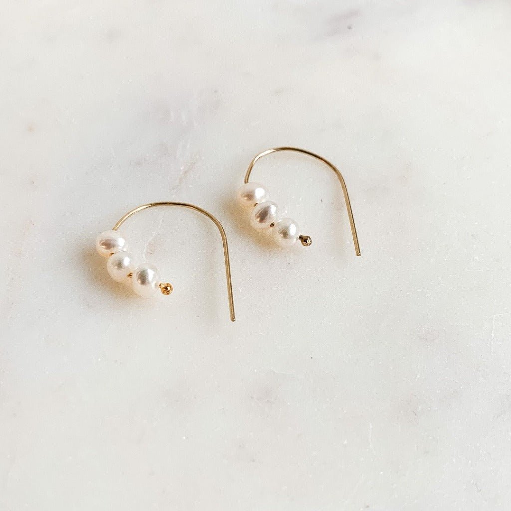 Baby Pearls Hook Earrings - Adorned by Ruth