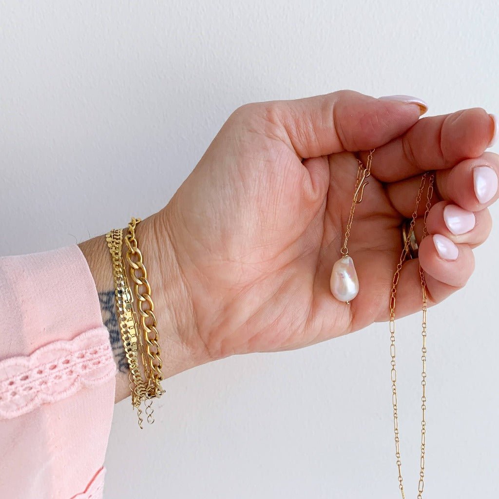 Baroque Pearl Y-Necklace - Adorned by Ruth