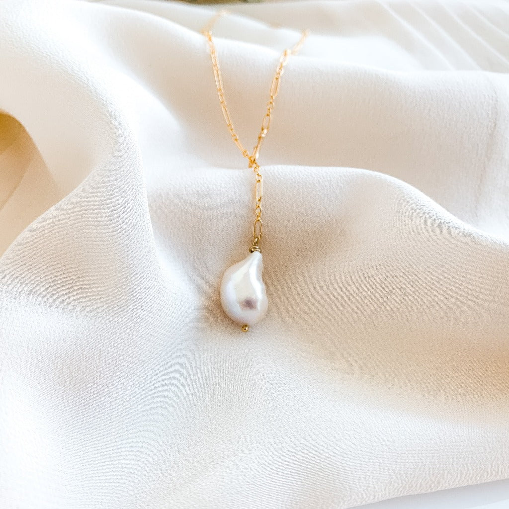 Baroque Pearl Y-Necklace - Adorned by Ruth