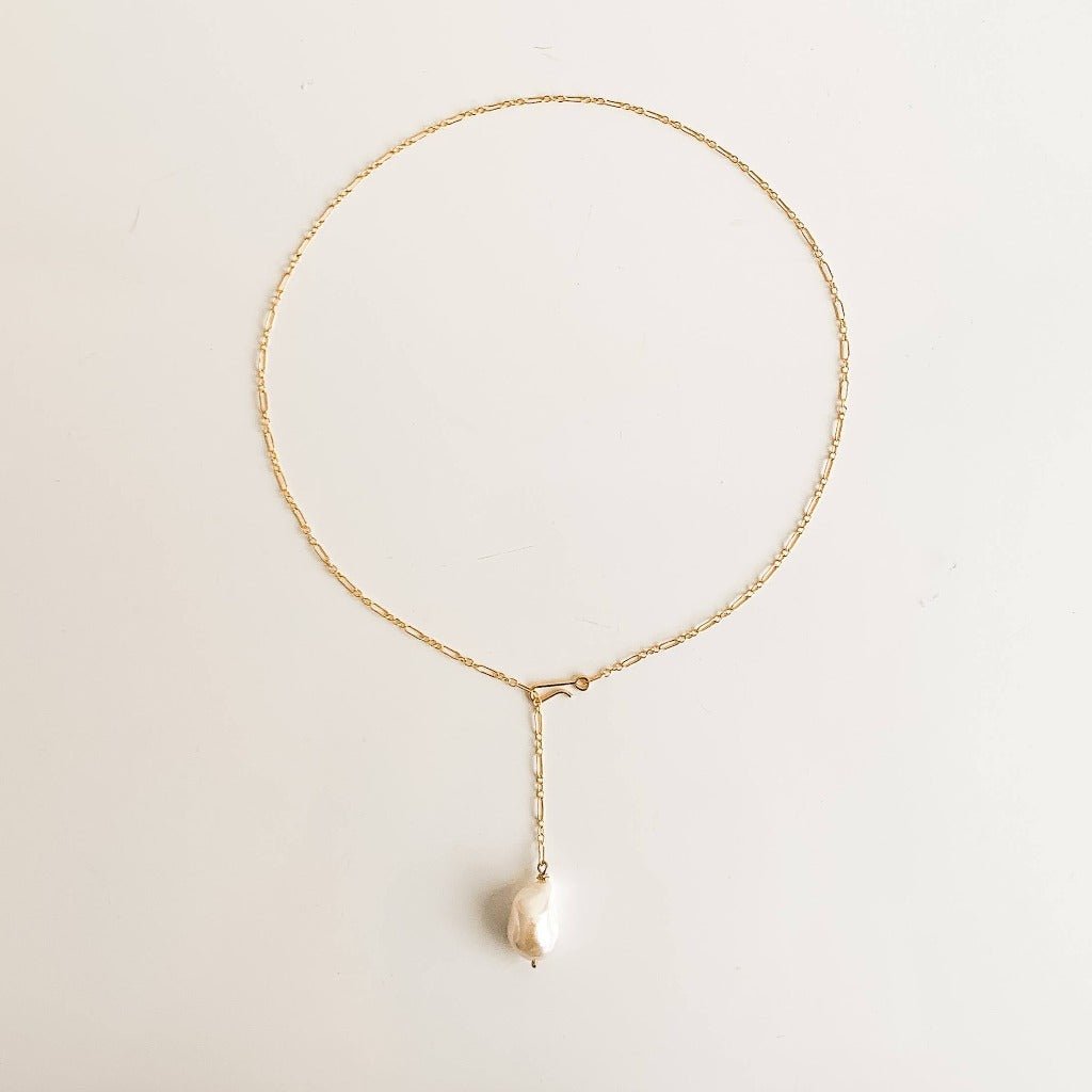 Baroque Pearl Y-Necklace - Adorned by Ruth