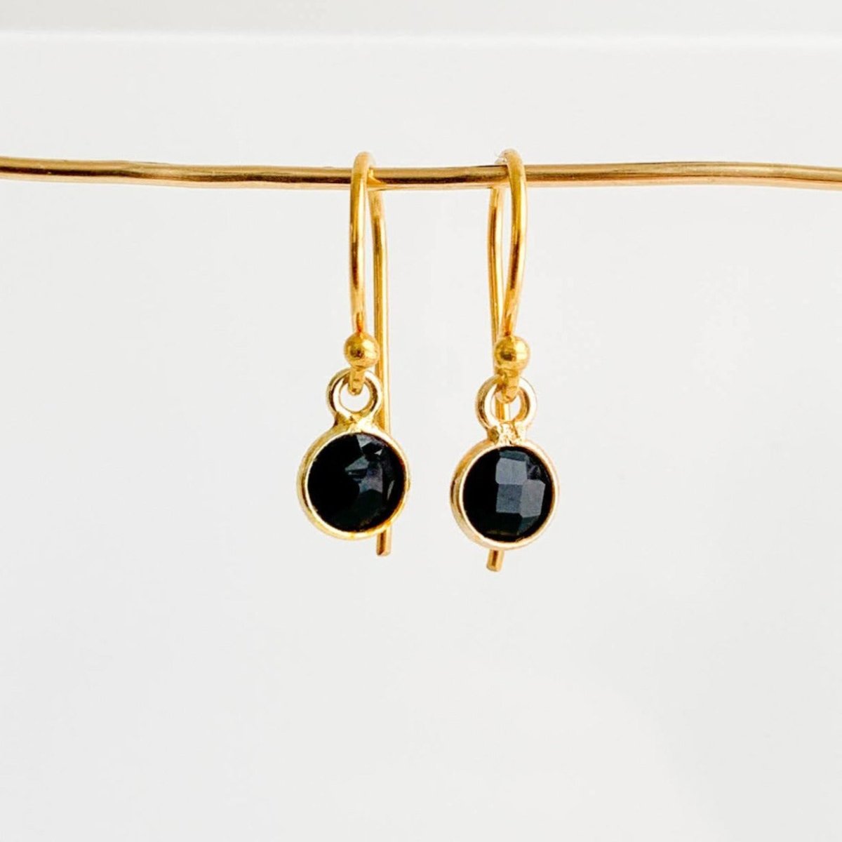 Bezel Gemstone Drop Earrings - Adorned by Ruth