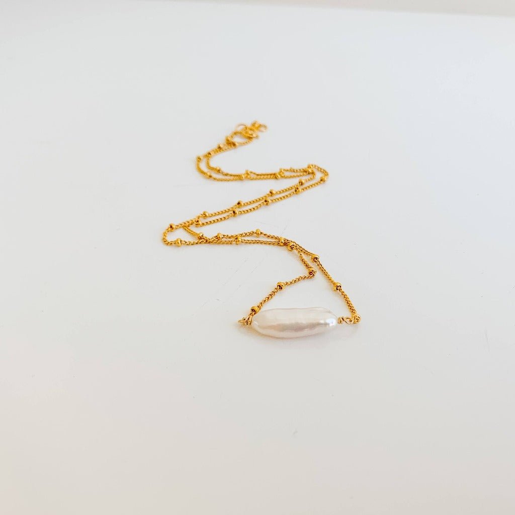 Biwa Pearl Necklace - Adorned by Ruth