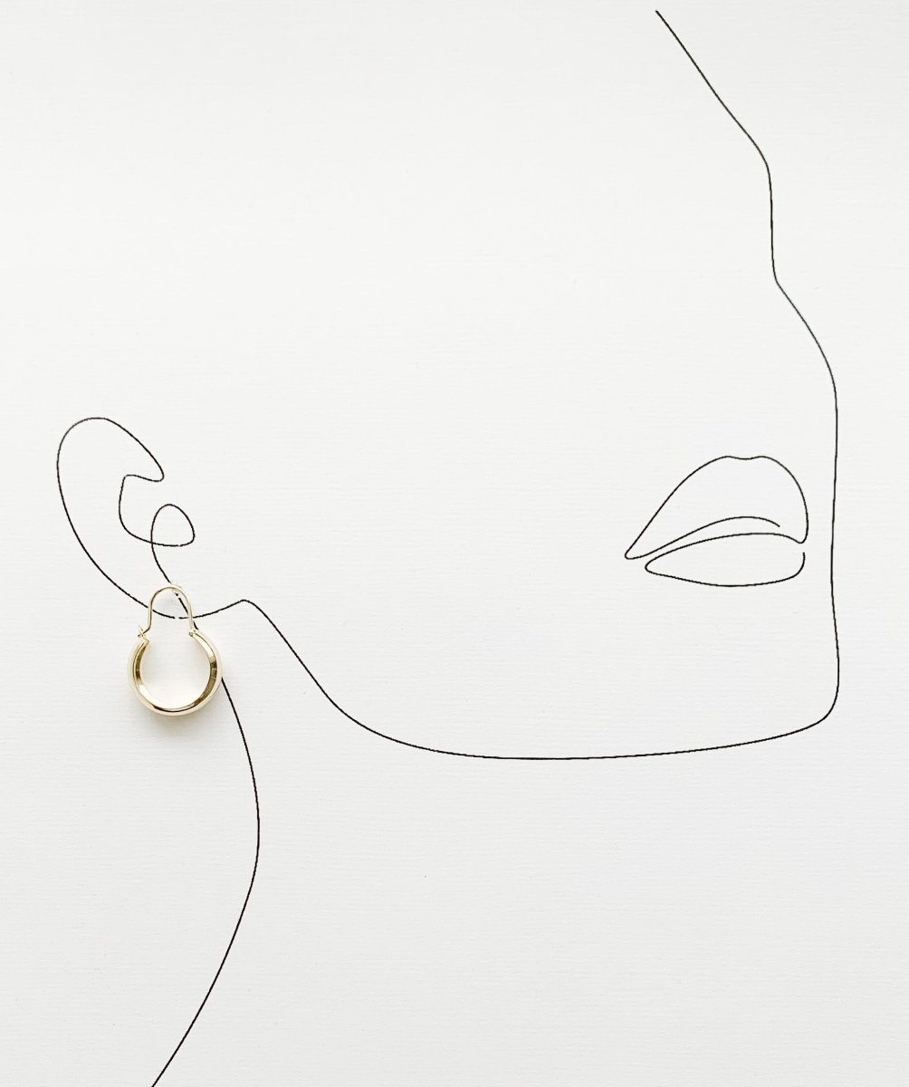 Chunky Gold Filled Hoops - Adorned by Ruth