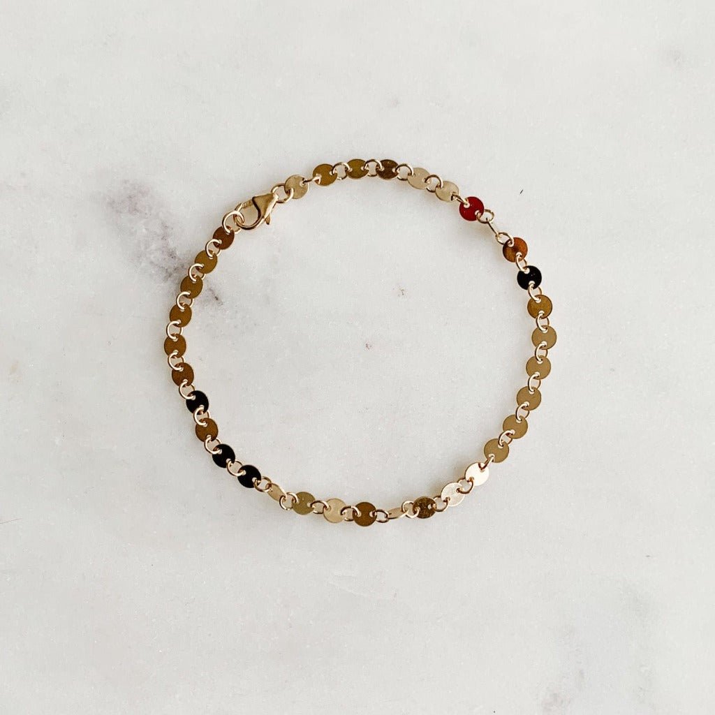 Circle Disc Chain Bracelet - Stevie - Adorned by Ruth
