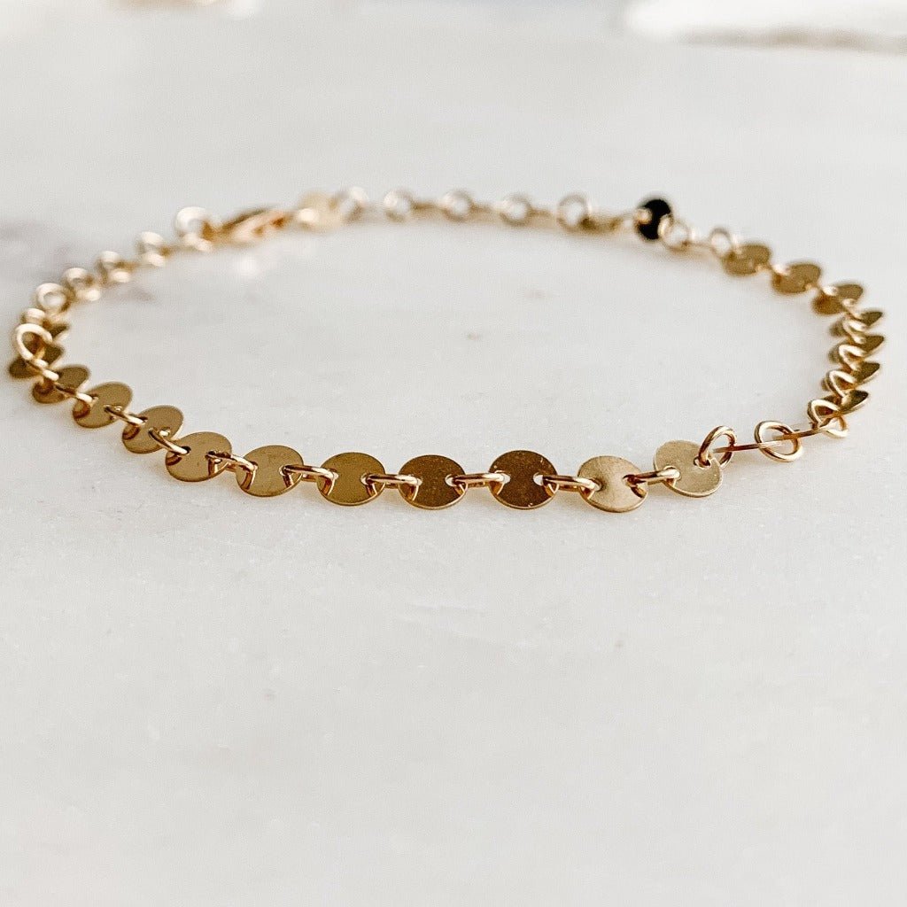 Circle Disc Chain Bracelet - Stevie - Adorned by Ruth