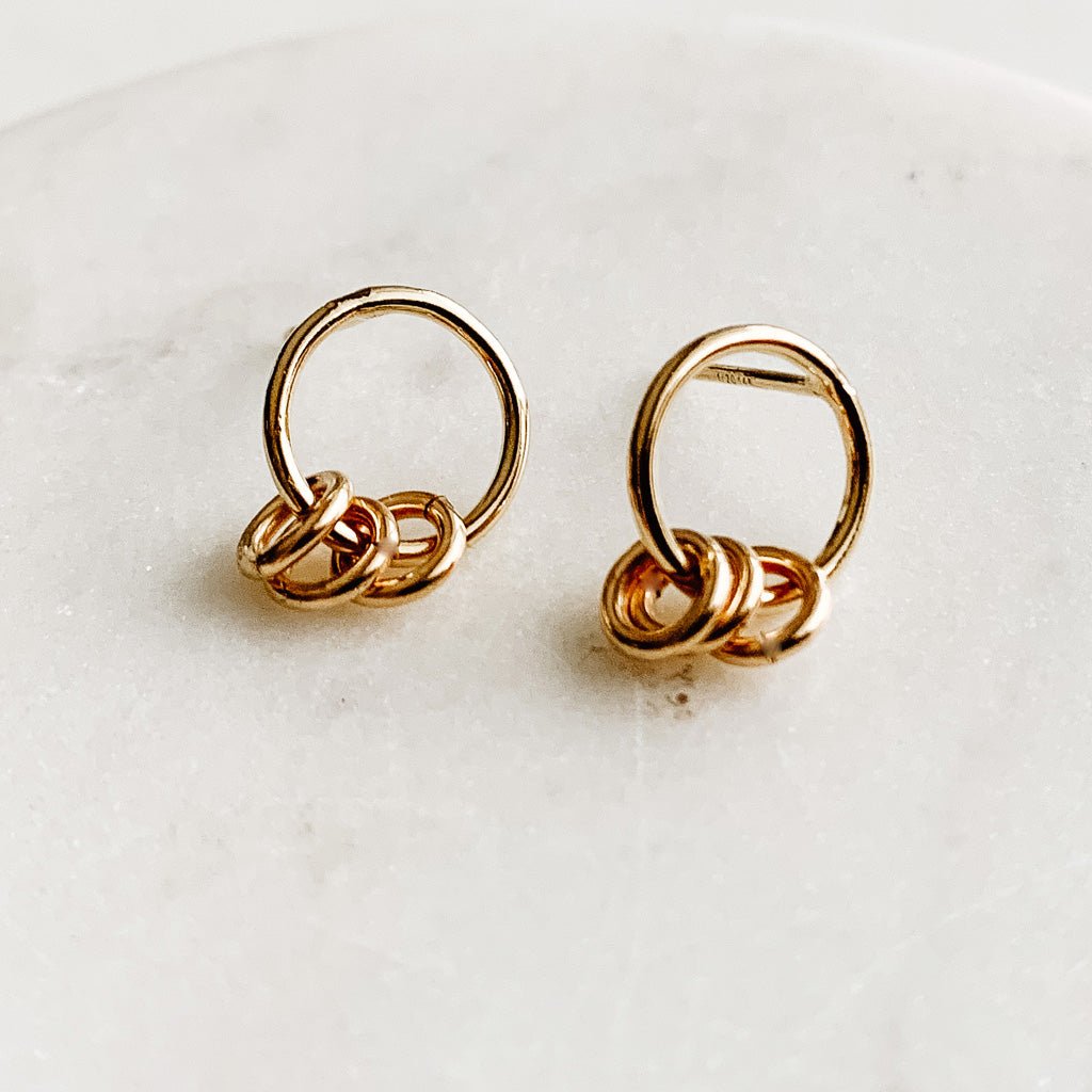 Circle Stud Earrings - Gwen - Adorned by Ruth
