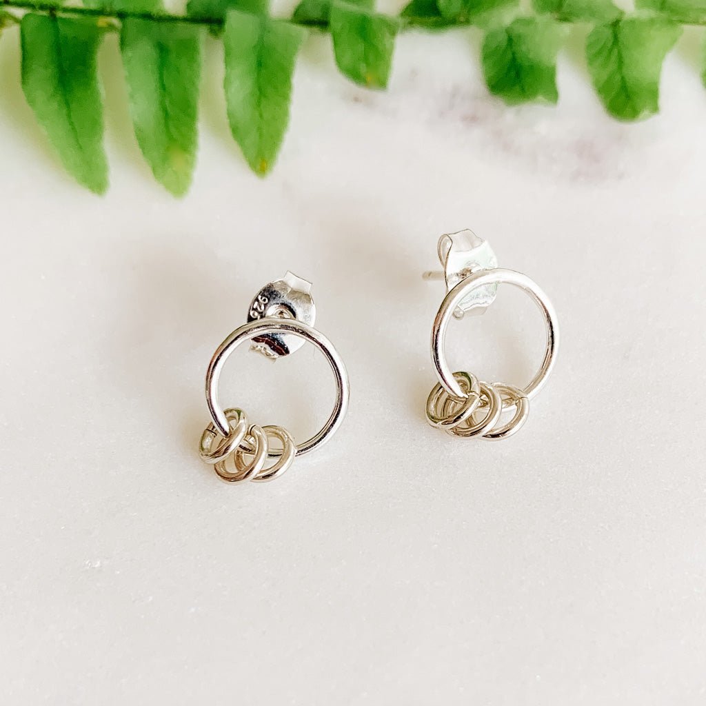 Circle Stud Earrings - Gwen - Adorned by Ruth