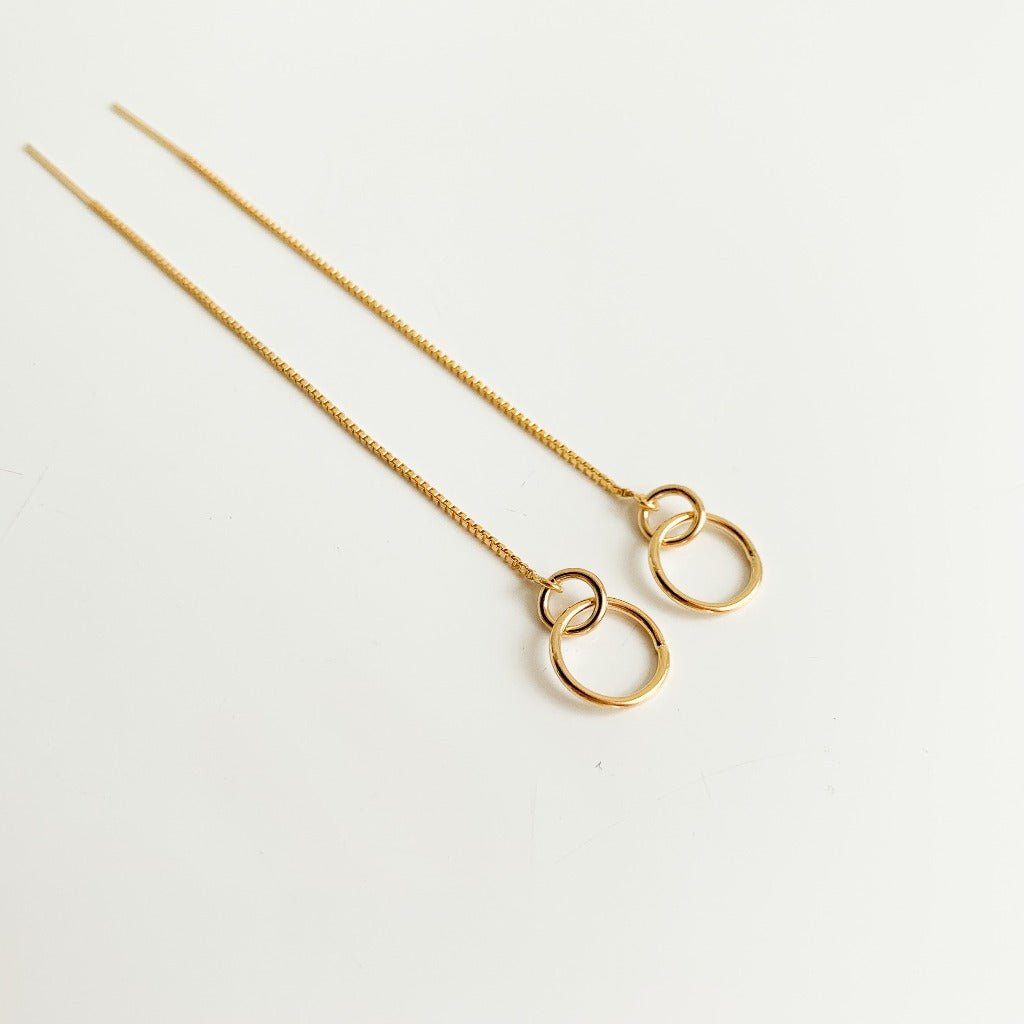 Connect Double Circle Chain Earrings - Adorned by Ruth