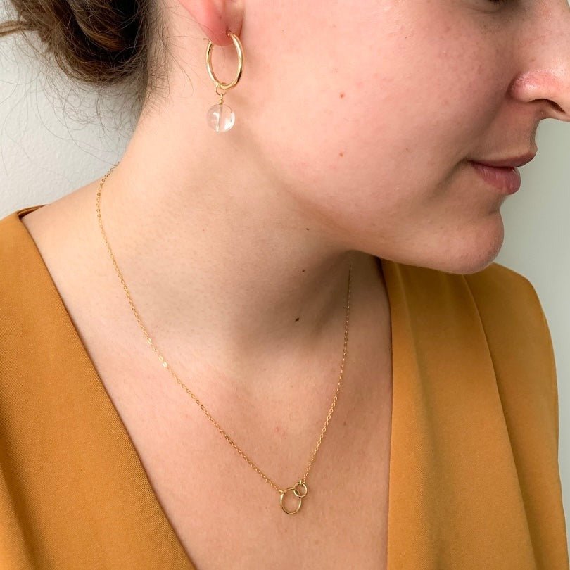 Connect Interlocking Circles Necklace - Gold - Adorned by Ruth