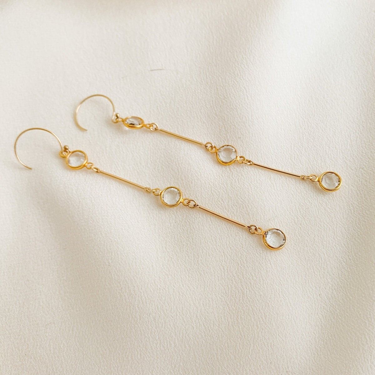Crystal Station Drop Earrings - Adorned by Ruth