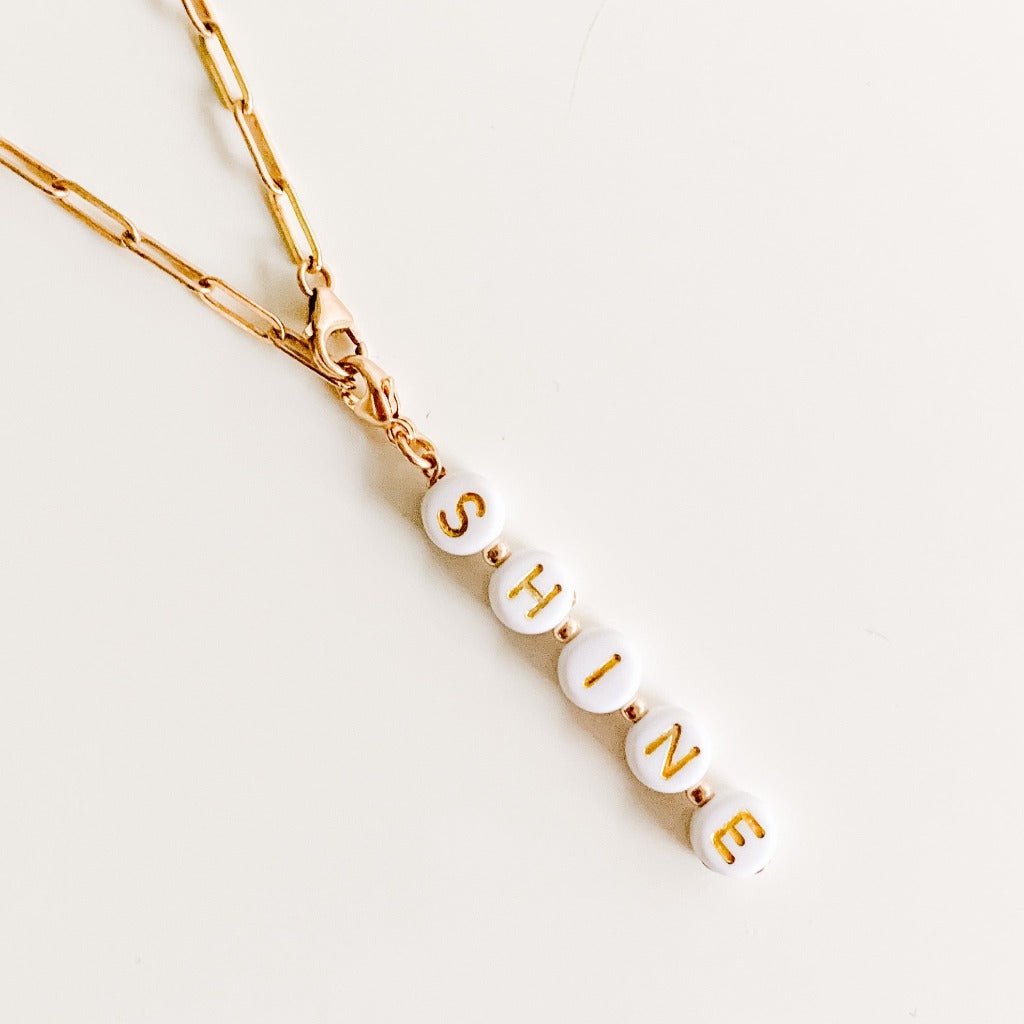 Custom Word Pendant Necklace - Adorned by Ruth