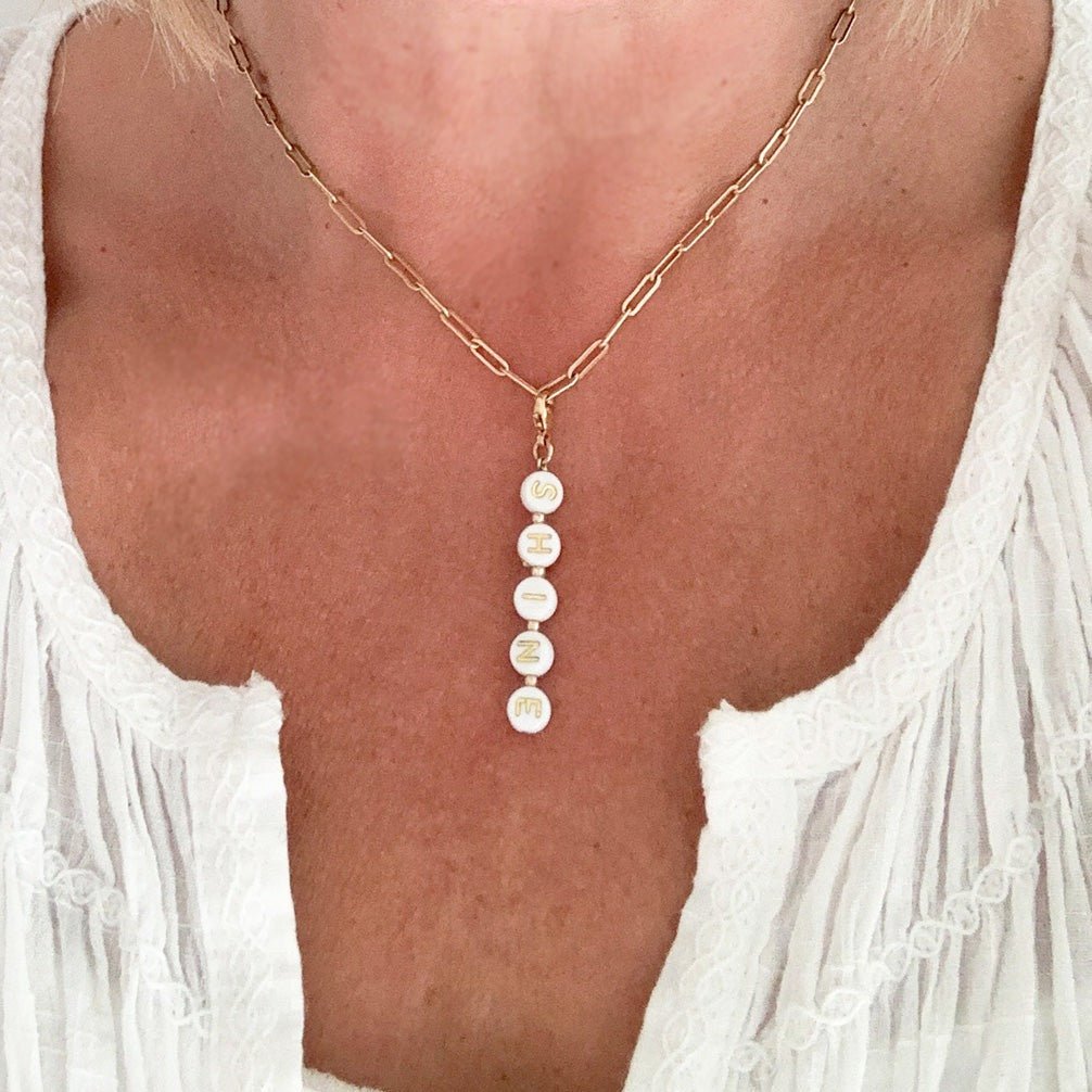 Custom Word Pendant Necklace - Adorned by Ruth