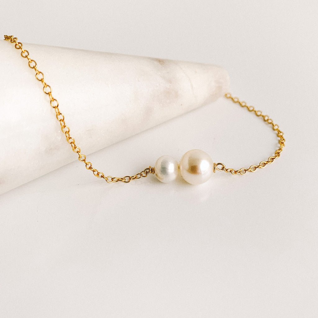 Double Pearl Anklet - Margot - Adorned by Ruth