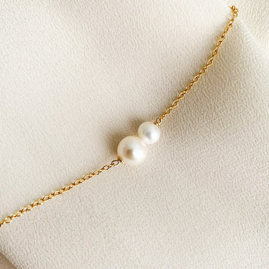 Double Pearl Anklet - Margot - Adorned by Ruth