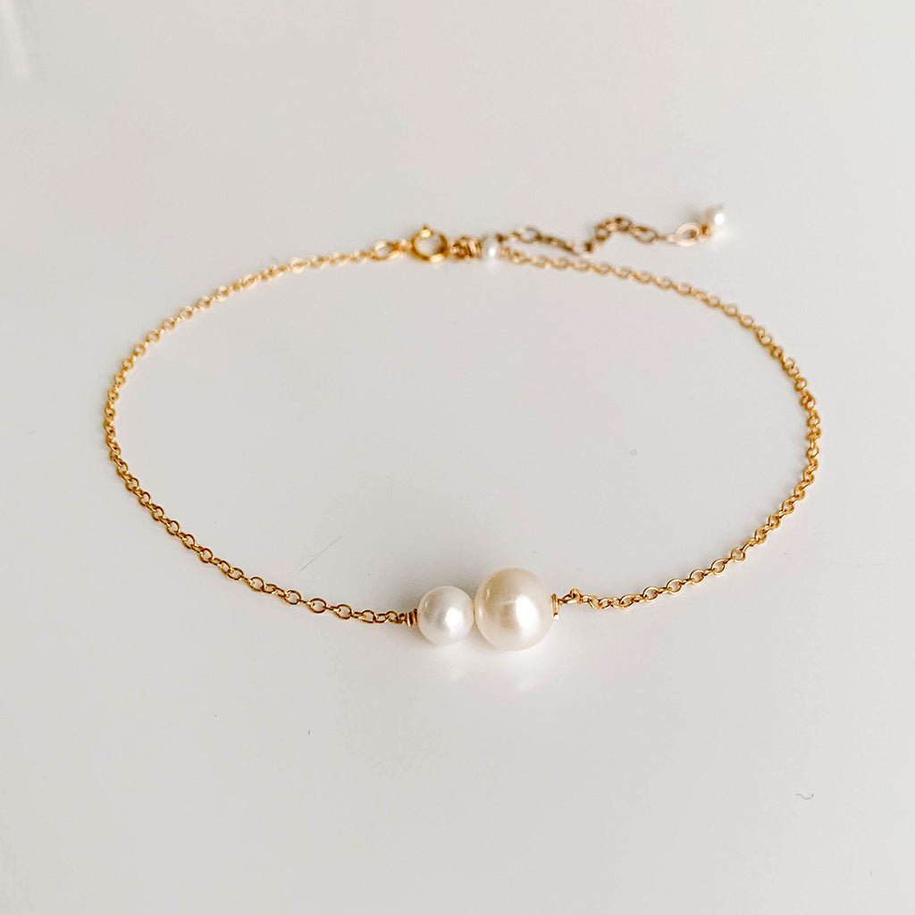 Double Pearl Anklet - Margot - Adorned by Ruth