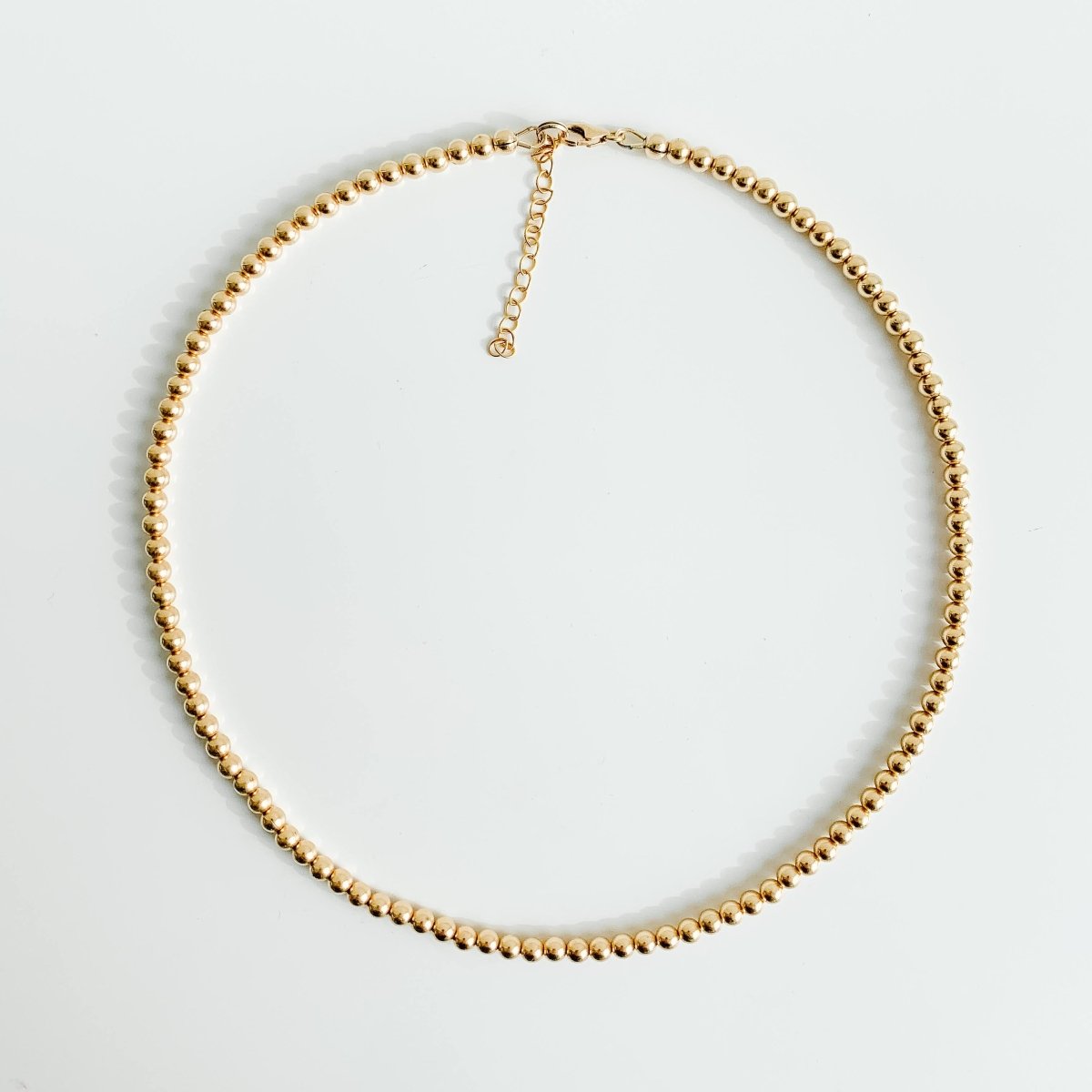Gold Ball Beaded Necklace - 14k Gold Filled - Adorned by Ruth