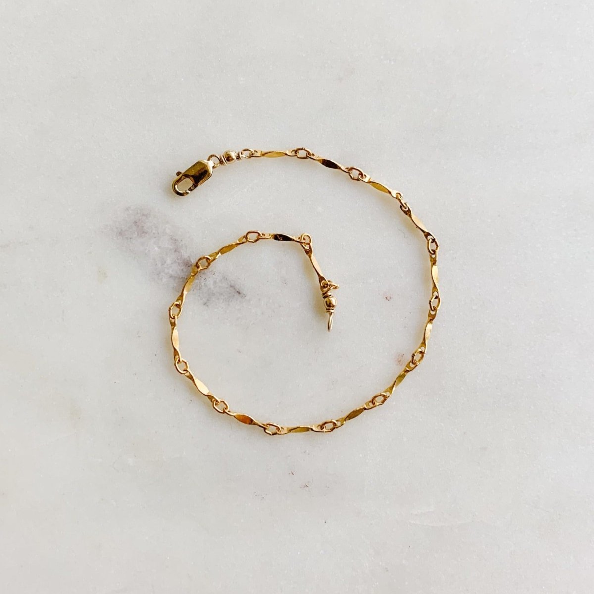 Gold Dapped Bar Chain Bracelet - Orla - Adorned by Ruth