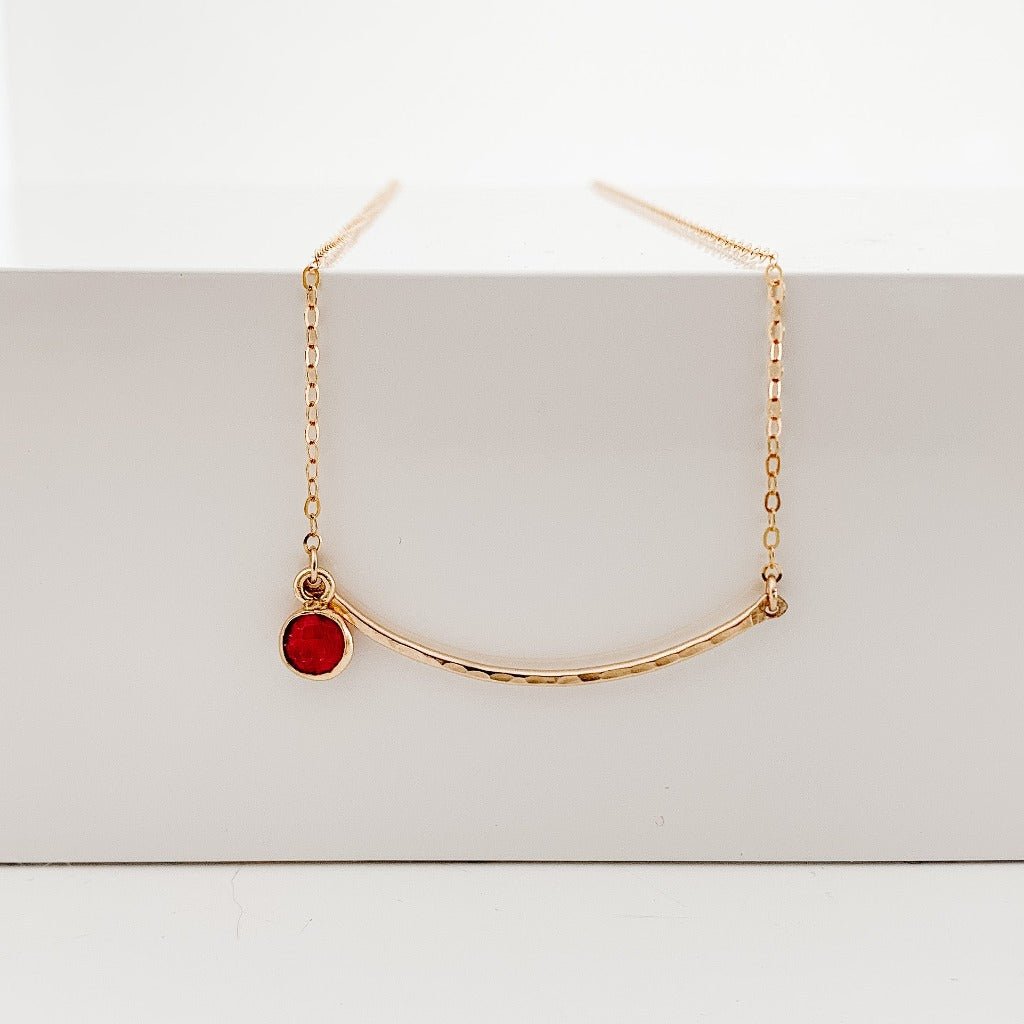Gold Gemstone Drop Necklace - Adorned by Ruth