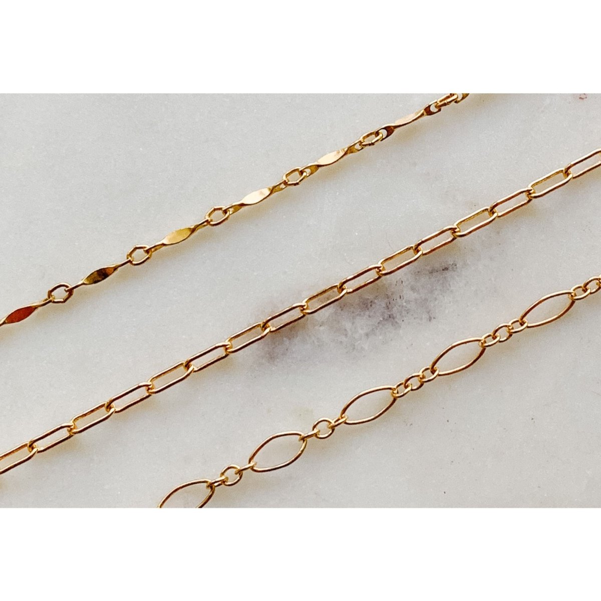 Gold Long and Short Chain Link Bracelet - Harper - Adorned by Ruth