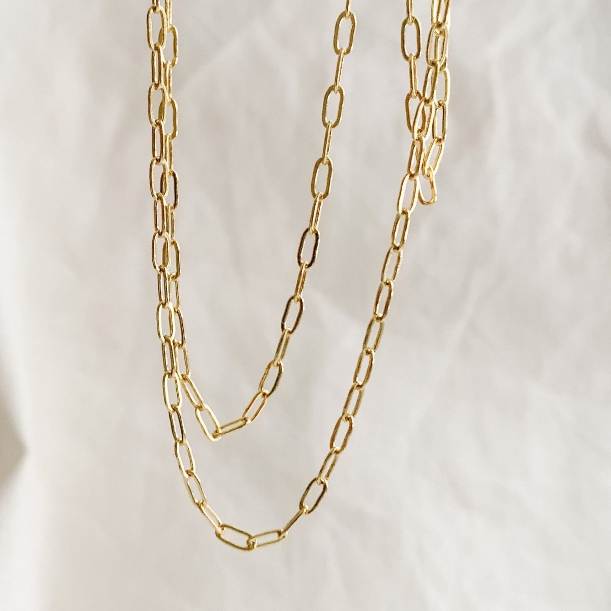 Gold Rectangle Chain Necklace - Adorned by Ruth