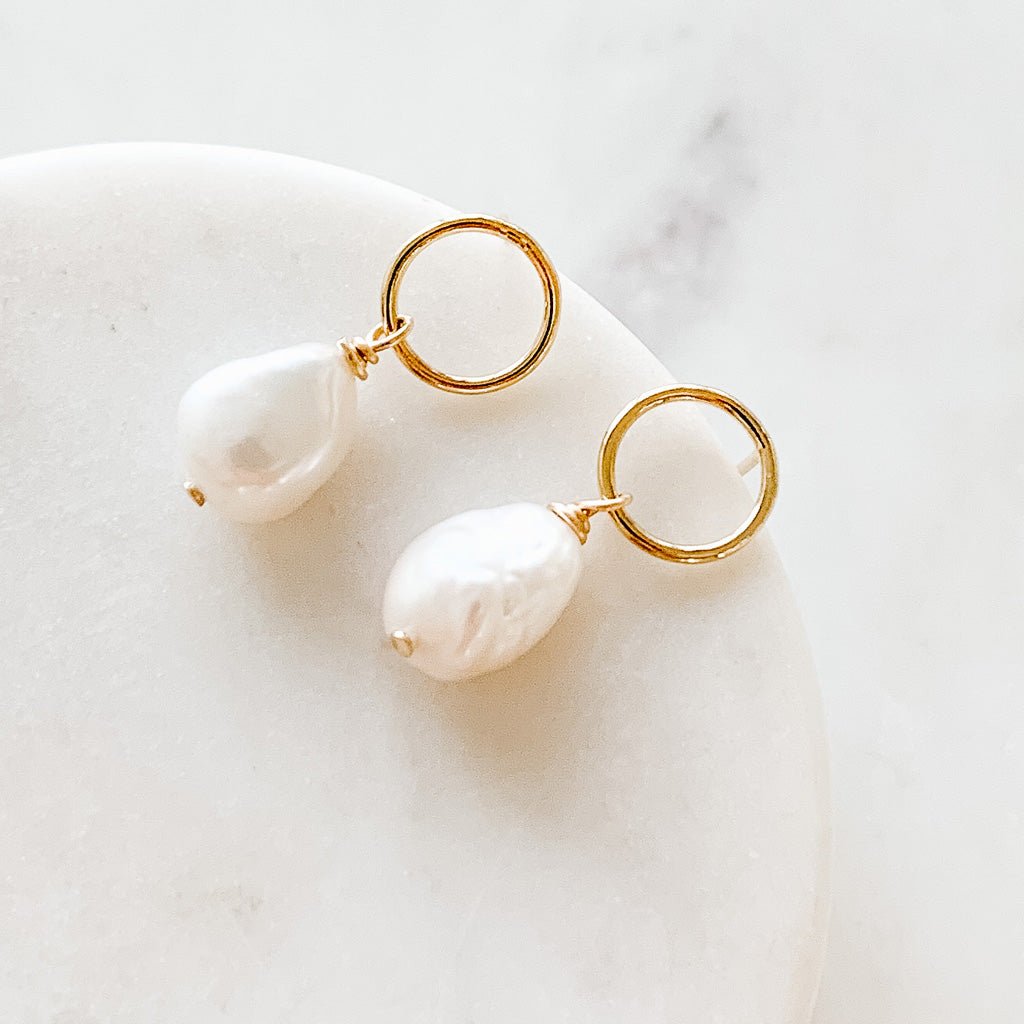 Keshi Pearl Drop Earrings - Adorned by Ruth