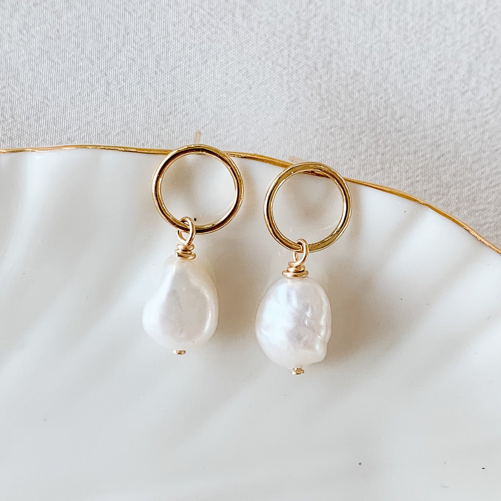 Keshi Pearl Drop Earrings - Adorned by Ruth