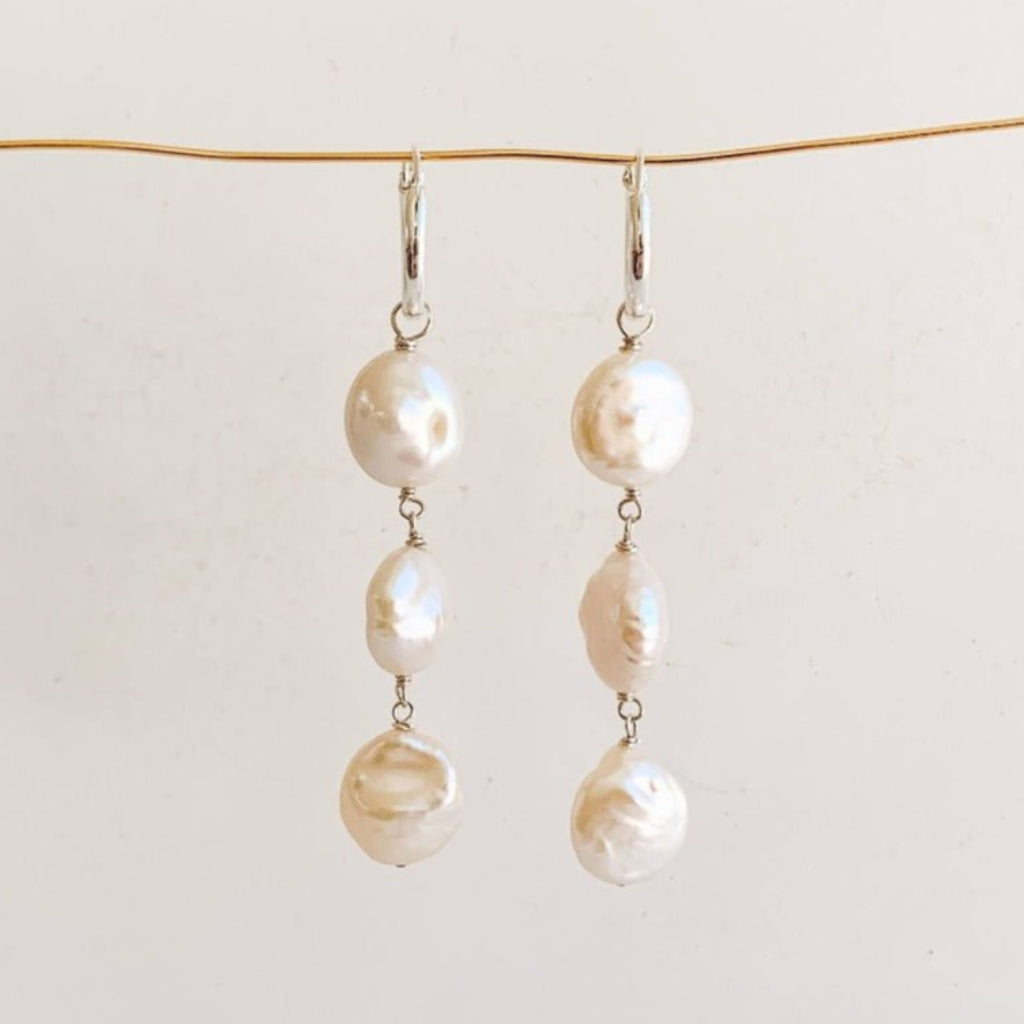 Lana Coin Pearl Drop Earrings - Adorned by Ruth