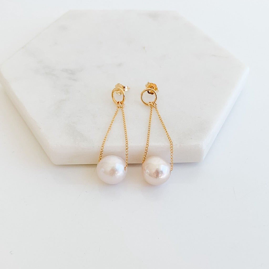 Large Pearl Chandelier Earrings - Adorned by Ruth