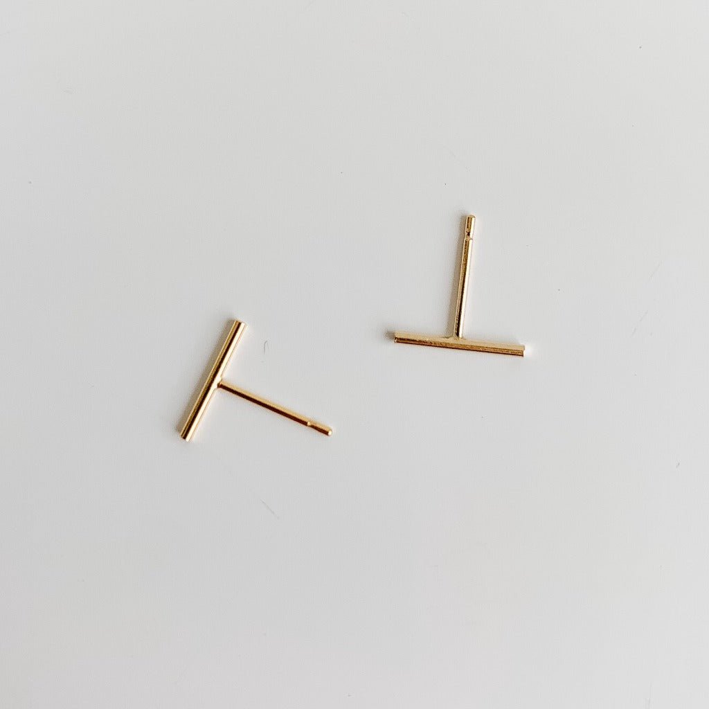 Minimalist Bar Stud Earrings - Adorned by Ruth