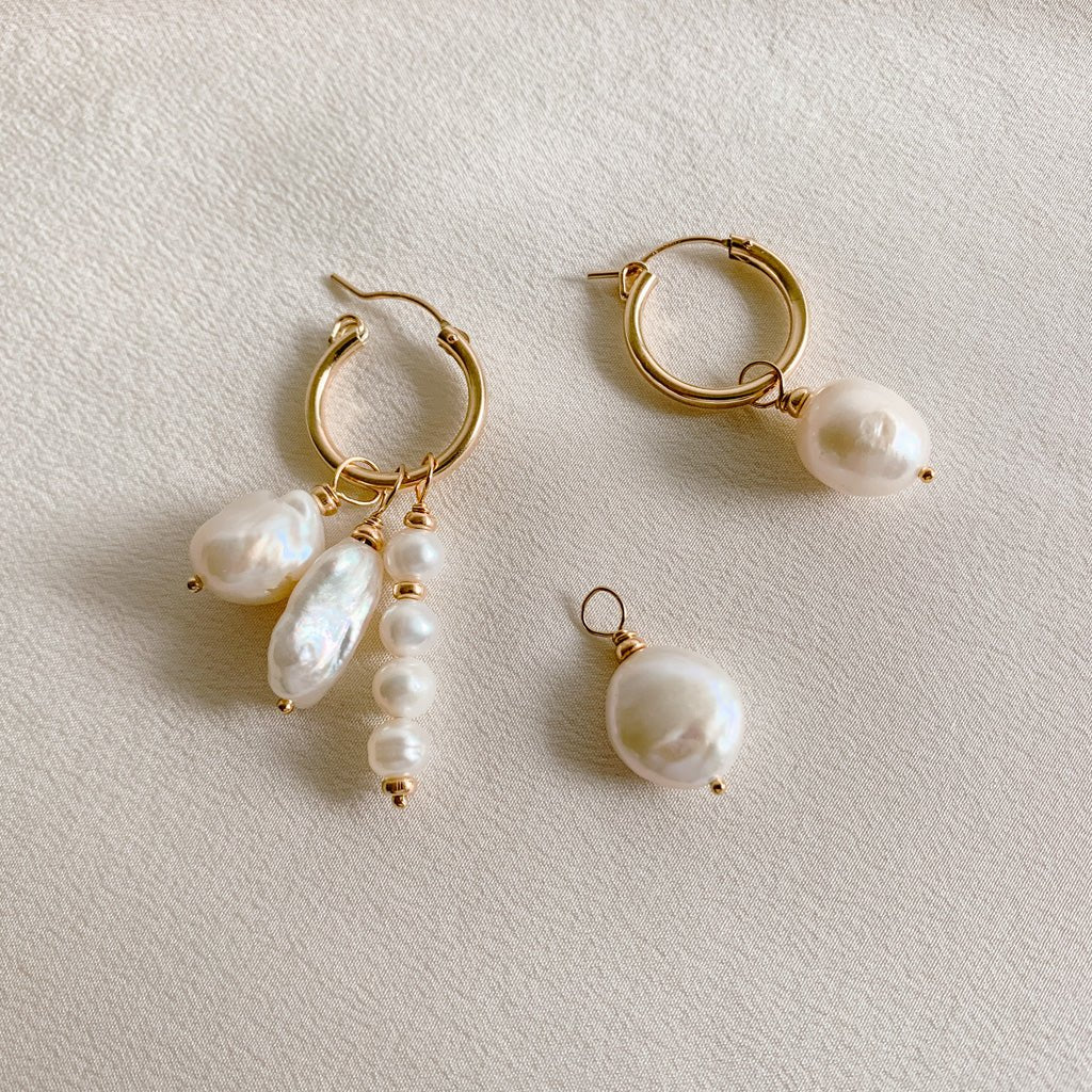 Mismatched Pearl Earrings Set - Ghita - Adorned by Ruth