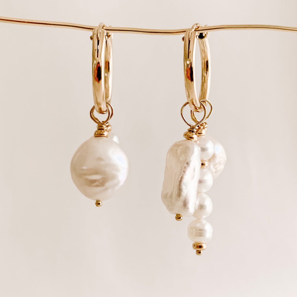 Mismatched Pearl Earrings Set - Ghita - Adorned by Ruth