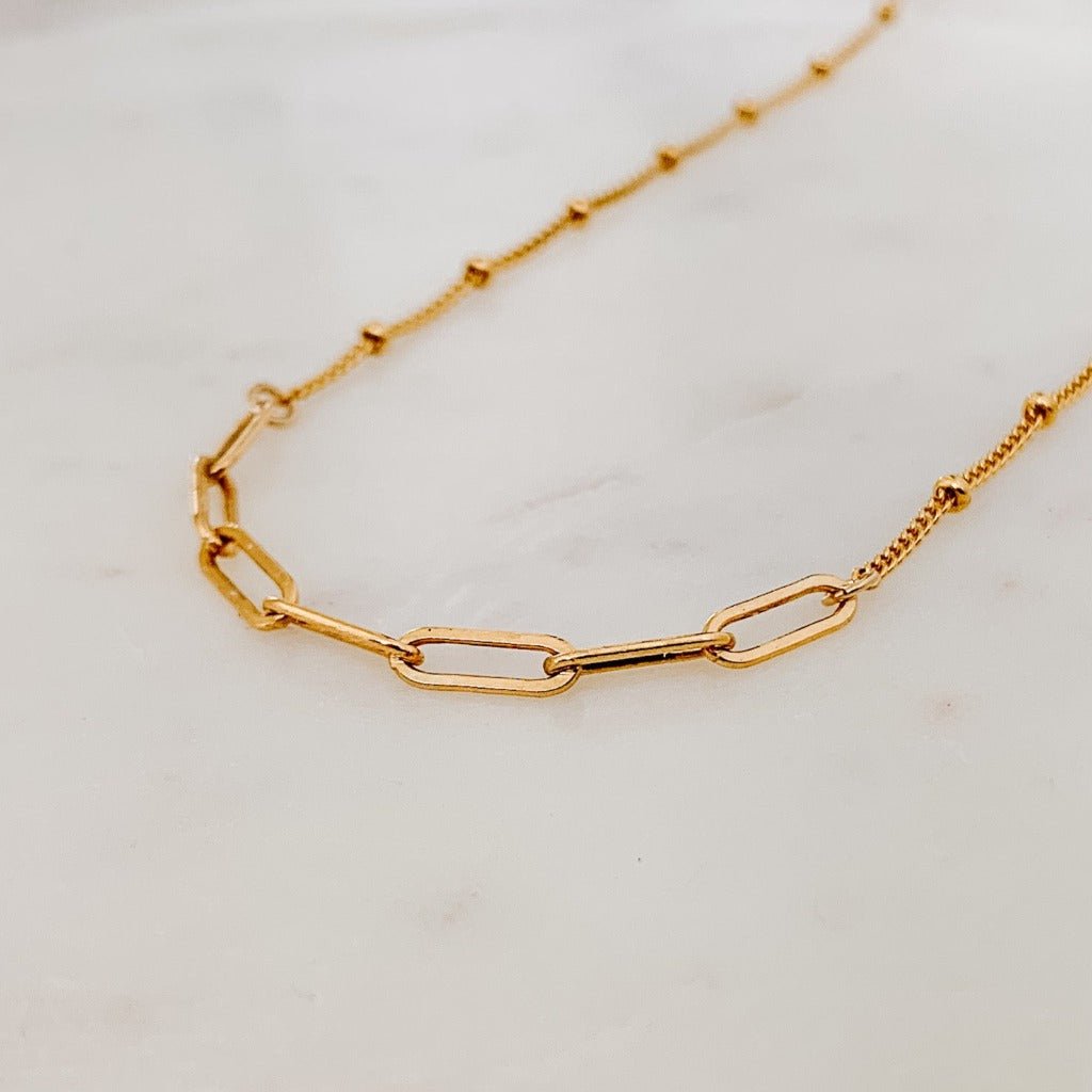 Paperclip Link Pendant Necklace - Adorned by Ruth