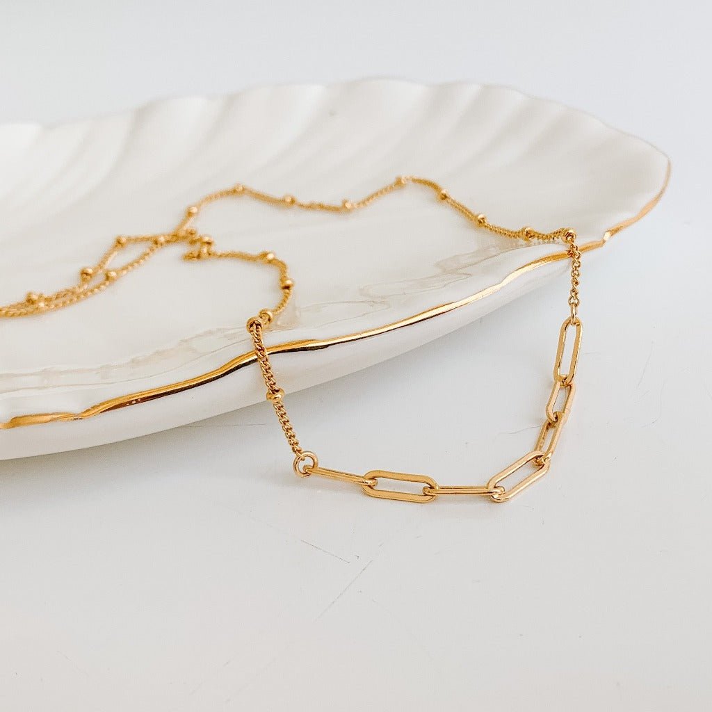 Paperclip Link Pendant Necklace - Adorned by Ruth