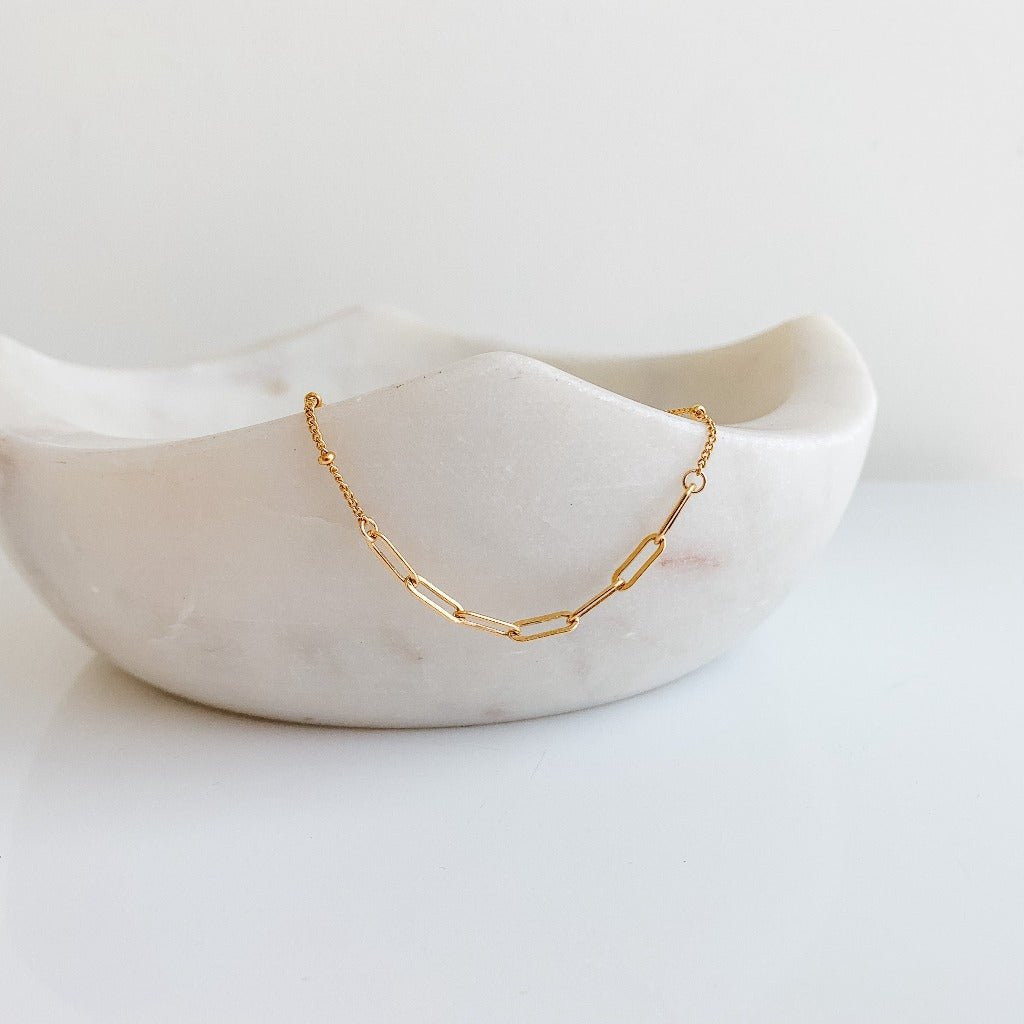 Paperclip Link Pendant Necklace - Adorned by Ruth