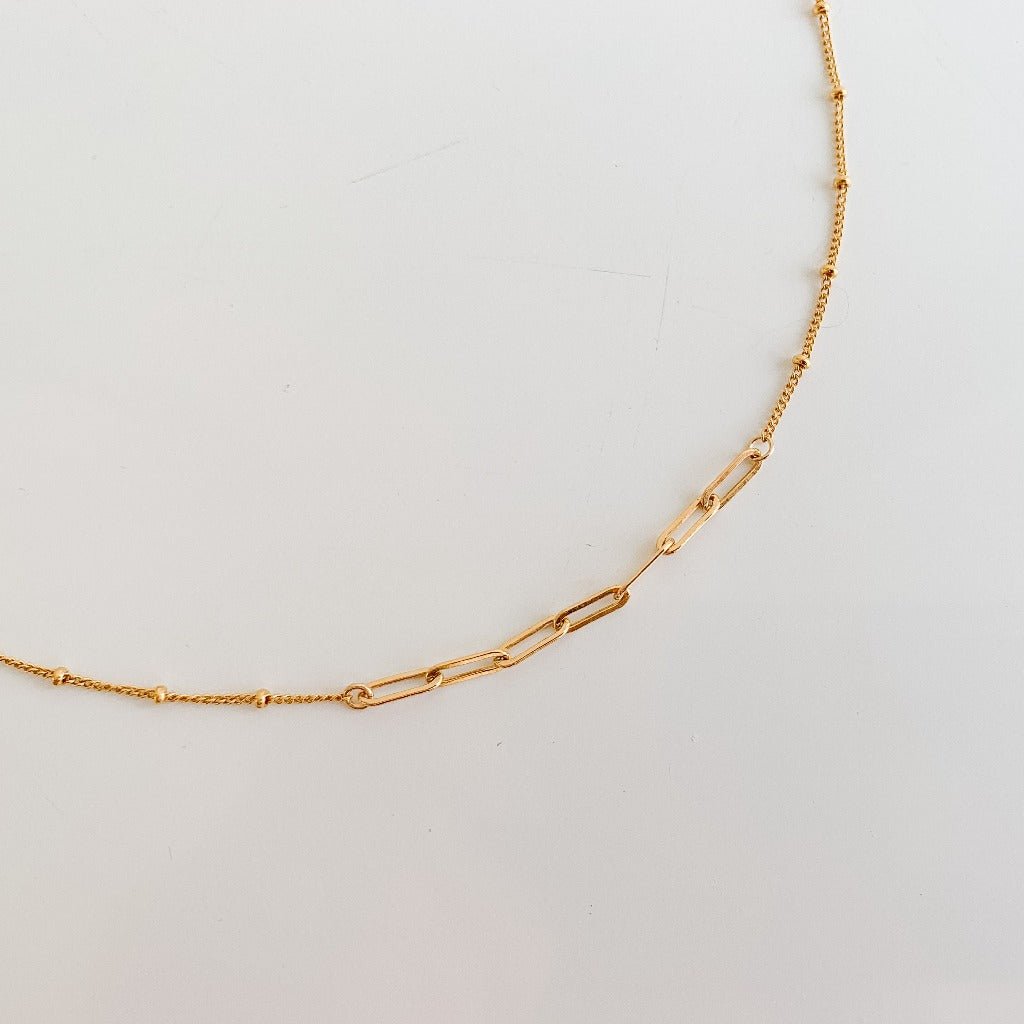 Paperclip Link Pendant Necklace - Adorned by Ruth