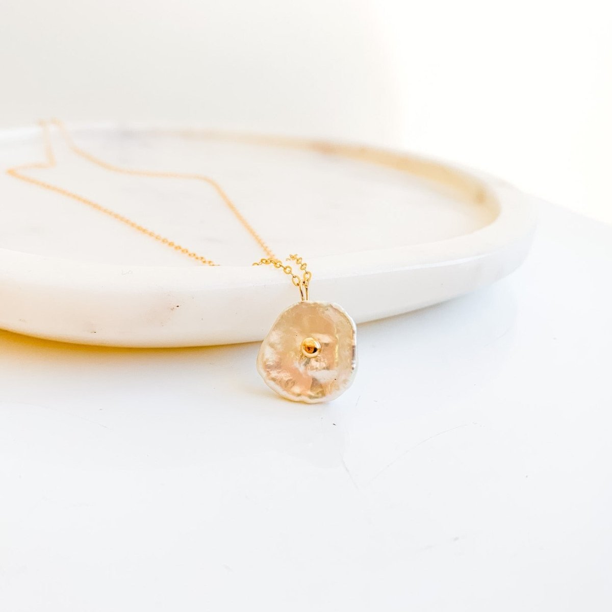 Petal Pearl Pendant Necklace - Adorned by Ruth