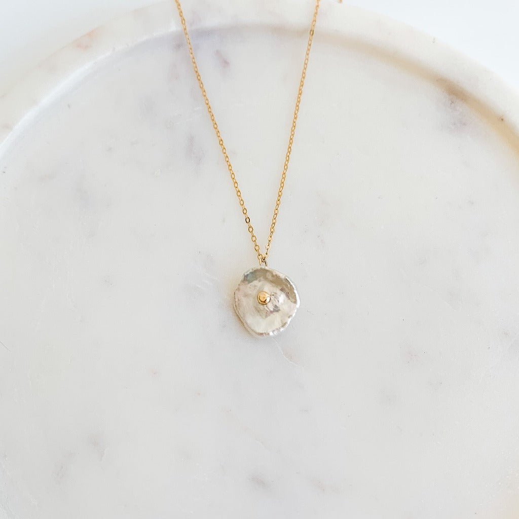 Petal Pearl Pendant Necklace - Adorned by Ruth