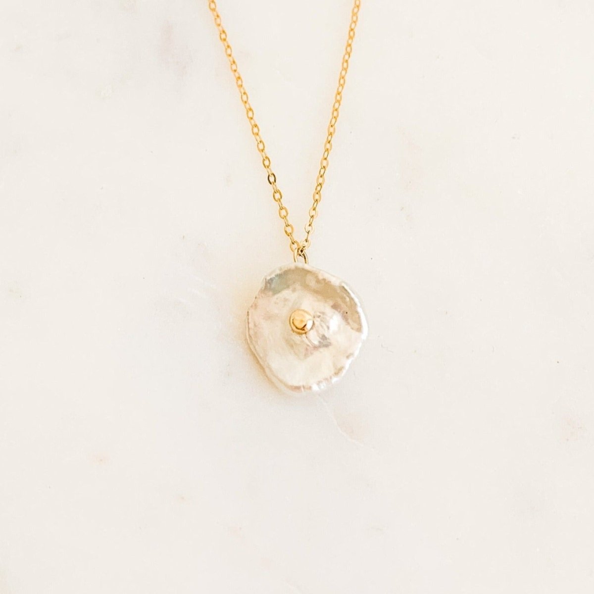 Petal Pearl Pendant Necklace - Adorned by Ruth