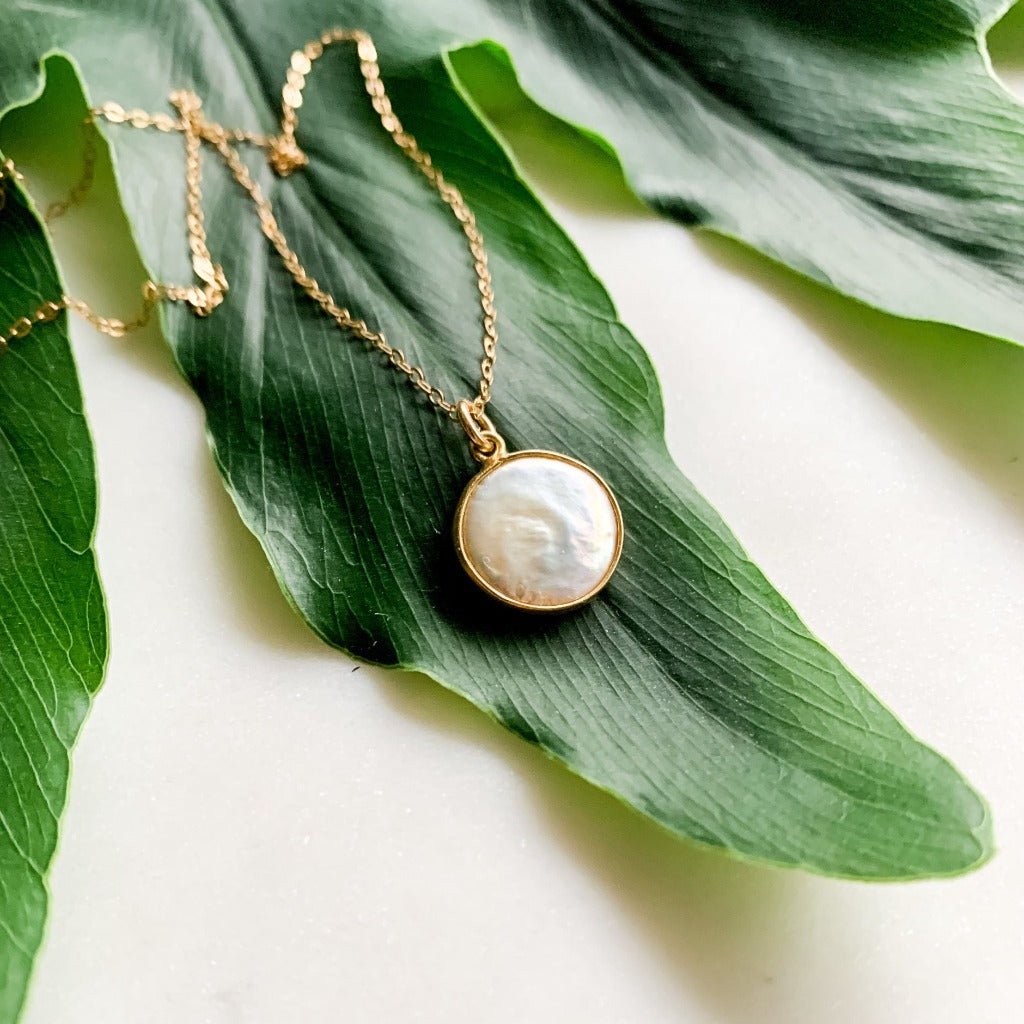 Round Pearl Pendant Necklace - Adorned by Ruth