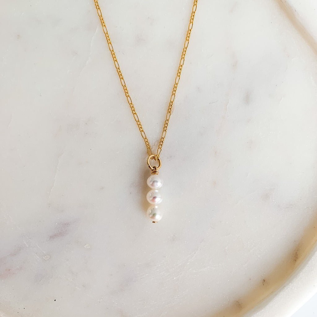 Single Baby Pearls Hoop Pendant Charm - Adorned by Ruth