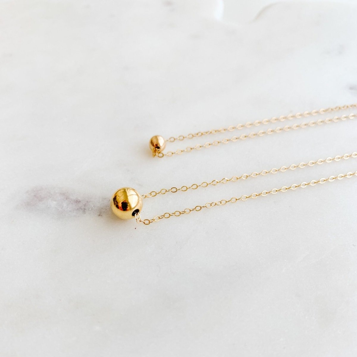 Single Ball Pendant Necklace - Adorned by Ruth