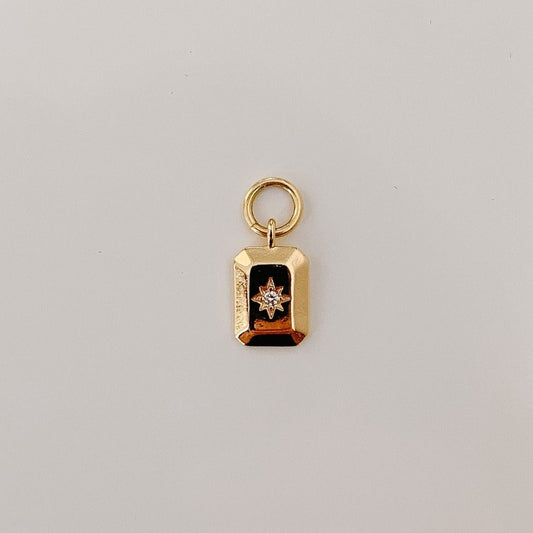 Single Gold Tag Hoop Charm - Adorned by Ruth