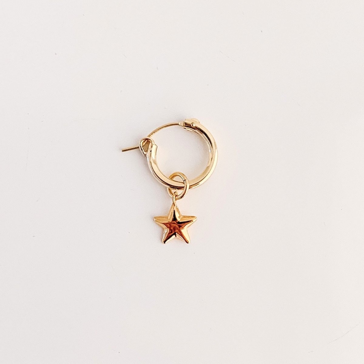 Single Puffy Star Hoop Charm - Adorned by Ruth
