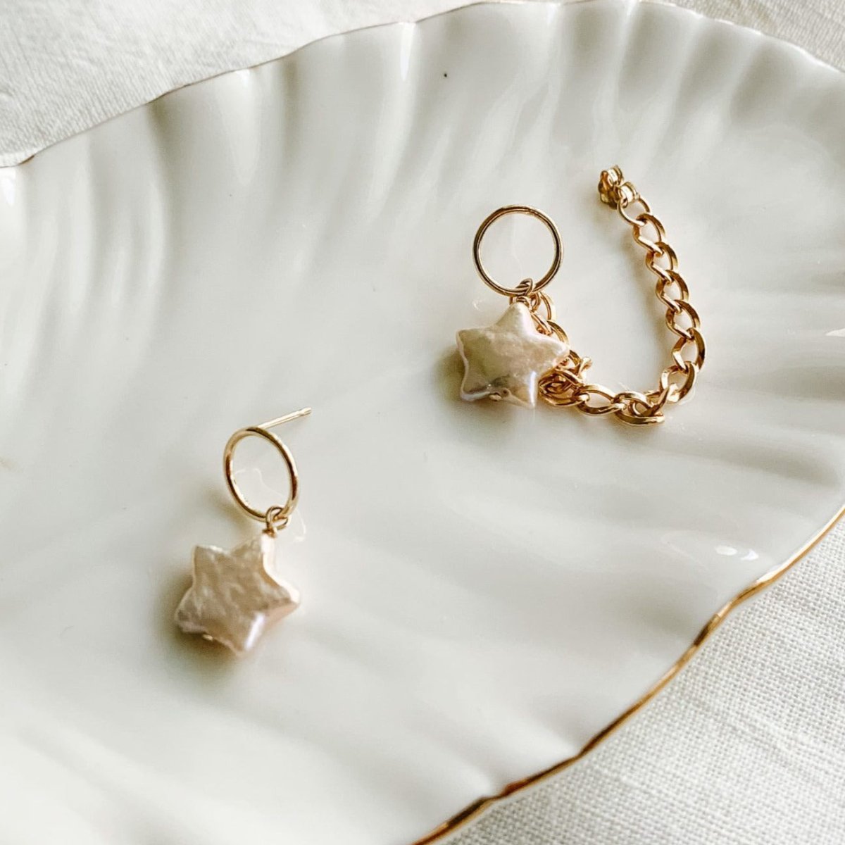 Star Pearl Earrings - Adorned by Ruth