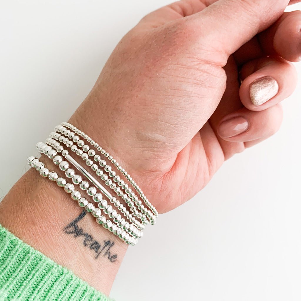 Sterling Silver Stretch Bracelet - Adorned by Ruth