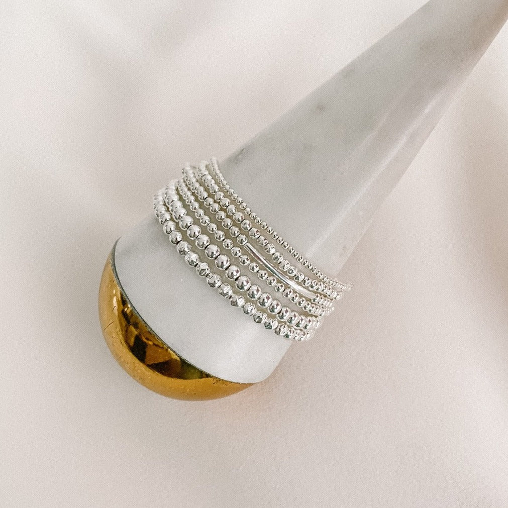Sterling Silver Stretch Bracelet - Adorned by Ruth
